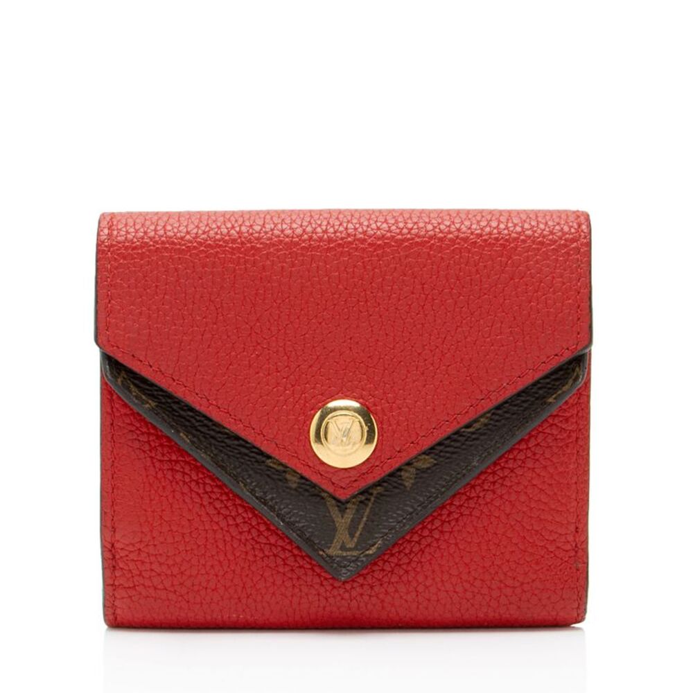 Louis Vuitton Calfskin Monogram Canvas Double V Compact Wallet